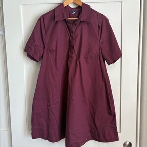 Old Navy Purple Short Sleeve Swing Dress